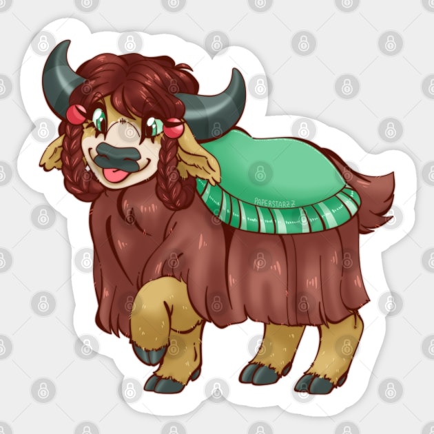 Yona Yak Sticker by paperstarzz